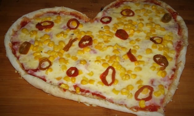 Valentýnská pizza